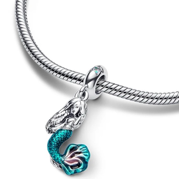 NWOT Pandora x Disney Little Mermaid Ariel Dangle Charm - 792695C01 - Picture 2 of 16
